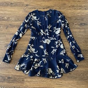 Sz 8 Bardot blue floral mini dress